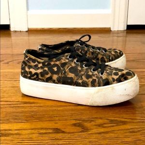 Steve Madden cheetah print platform sneakers